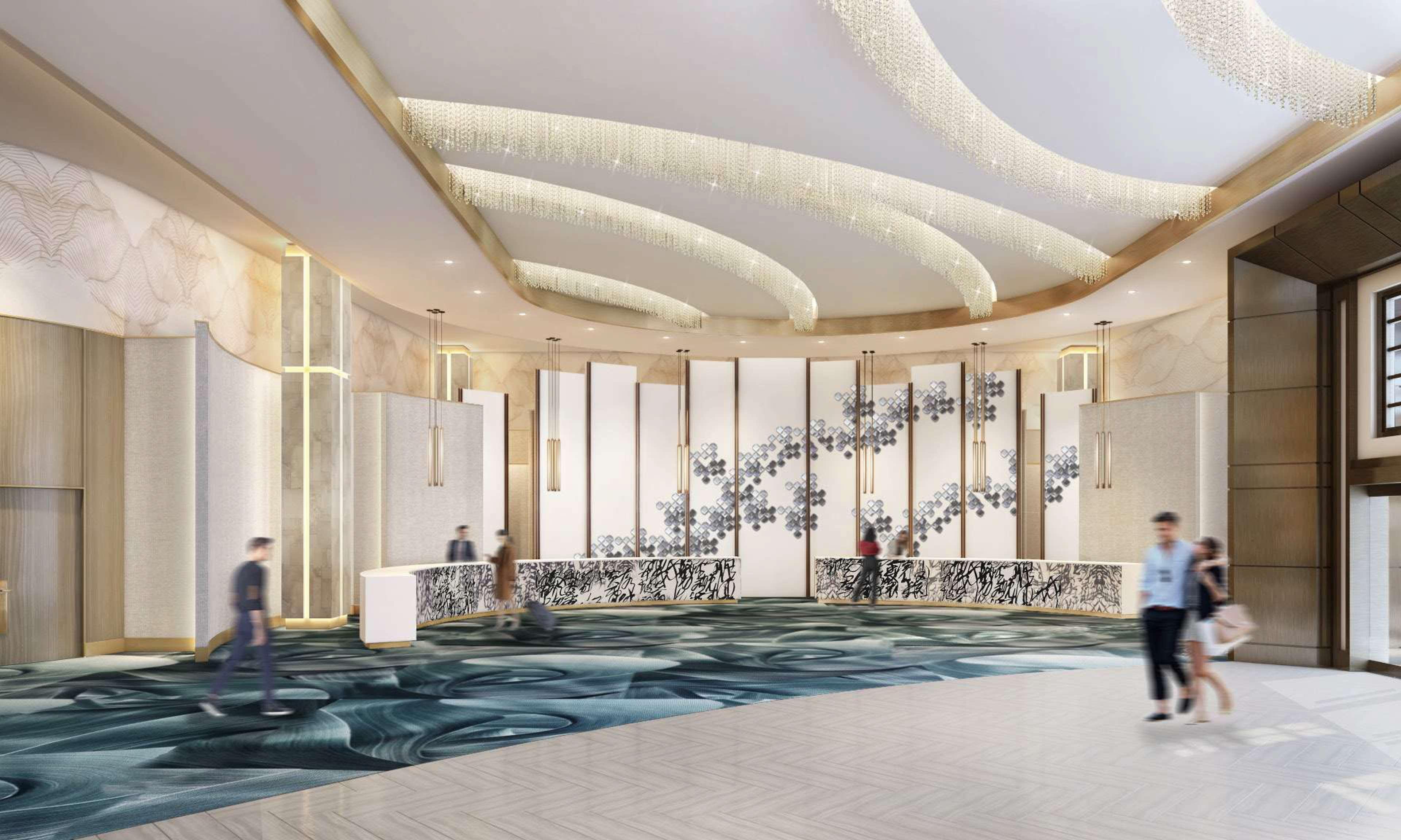 Conrad Las Vegas At Resorts World Esterno foto The lobby of the hotel