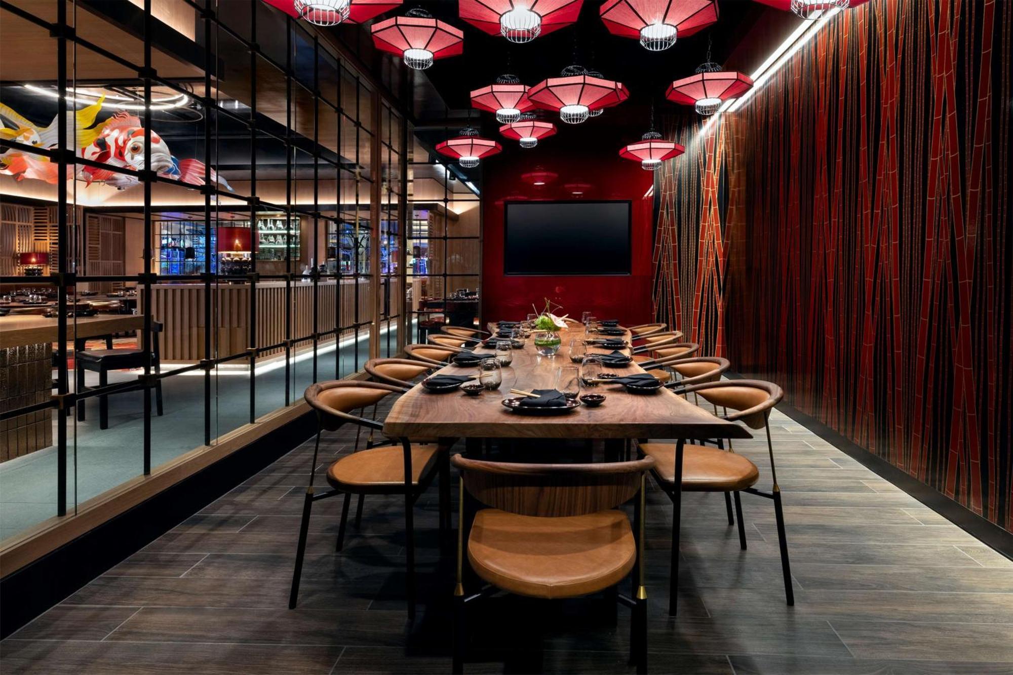 Conrad Las Vegas At Resorts World Esterno foto Private dining room at the restaurant